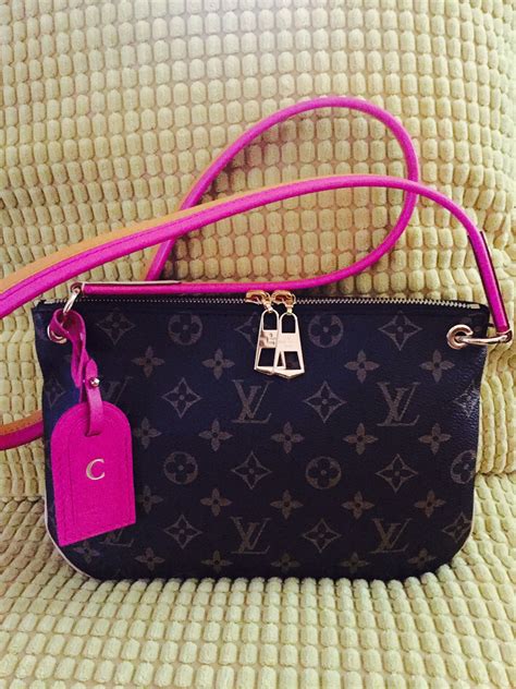 louis vuitton pink strap bag dupe|Louis Vuitton wallet pink inside.